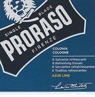 Proraso Refreshing Cologne 6 Piece Tissue Set, Azur Lime
