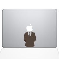 The Decal Guru Man in Suit MacBook Decal Vinyl Sticker - 15" MacBook Pro (2016 & Newer) - Brown (1121-MAC-15X-BRO)