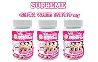 3x Supreme Gluta White 1500000 Mg. Whitening & Anti Aging, (1 Bottle =30 Softgels)
