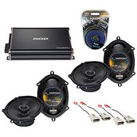 Compatible with Ford Mustang 1994-1998 Factory Speaker Upgrade Harmony (2) R68 & CXA300.4 Amp (Renewed)