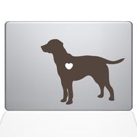 The Decal Guru I Love My Labrador Retriever Decal Vinyl Sticker, 15" MacBook Pro (2015 & Older Models), Brown (1473-MAC-15P-BRO)