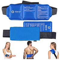 Ice Packs for Injuries Reusable (Includes 2 Different Packs) Hot Cold Pack Gel Compress for Pain Relief Therapy - 14”x6” & 11”x5” - Alievia Health, Large Wrap Elbow, Back, Shoulder, Knee, Ankle, Neck