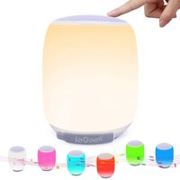 LED Bluetooth Speaker, ieGeek Portable Wireless Speaker Night Light w/ 6000mAh Power Bank, Color Changing Bedside Lamp Table Lamp Smart Touch Mood Lamp MP3 Player Waterproof for Party/Bedroom/Outdoor