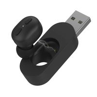 Bluetooth Earpiece, Wavefun Micro Bluetooth 5.0 Mini Earphone Invisible Earbuds Siri Activated Single Wireless Headphone for One Ear Headset with Mic (Dual Buttons, SBC Codec, USB Charger Included)