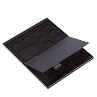 Yunhany Direct 12 Slots Aluminium Box Case for Micro SD Card and TF Card Holder (Color : Black)
