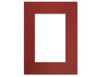 PA Framing, Single Mat, 9 x 12 inches Frame for 6 x 9 inches Photo Art Size - Cream Core/Deep Red