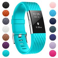 ZEROFIRE Bands Compatible for Fitbit Charge 2, Replacement Adjustable Sport Bands for Charge 2 Heart Rate Fitness Wristbands, Women Men, Small and Large