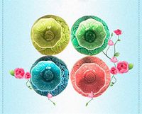 WWSHM World Famous Jingdezhen Ceramic Bowl Tableware Japanese Style Lotus Rice Bowl Plate Dish Set (Color : Blue Bowl)