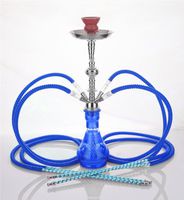 4 hose 21" Marhaba Blue Hookah Shisha Nargila water glass vase pipes smoke sale