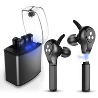 Bluetooth Headphones Wireless Earbuds, Syllable Detachable Battery with Charging Box, Portable Sports IPX7 Waterproof Earphones with HD Stereo Sound and Magnetic Design for iPhone and Android Device