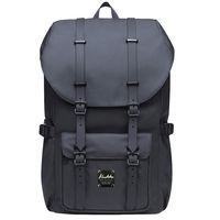 KAUKKO Laptop Outdoor Backpack, Travel Hiking& Camping Rucksack Pack, Casual Large College School Daypack, Shoulder Book Bags Back Fits 15" Laptop & Tablets (8black)