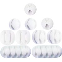 Geekinstyle Cable Clips, Cable Organizer, Cord Management, Wire Management System, Adhesive Cable Clips10 Pieces (White)