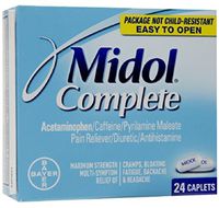 Midol Menstrual Complete Caplets 24 ea (Pack of 4)