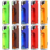10 Pack Multi Purpose Cigarette Lighter w/ White LED Slide Switch Refillable