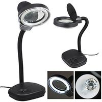 5X 10X Desk Table Magnifier Lamp Light Magnifying Glass Lens
