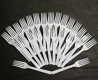 Heavy Duty White Plastic Forks - Durable Plastic Flatware - Various Package Quantites (600)