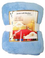 Super Soft Luxurious Fleece Throw Blanket/Light Blue-Queen