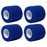 Aguaton Self-Adherent Stretch Cohesive Athletic Tape Wrap Bandage 2 Inches by 6 Yards (Pack of 4) (Blue)