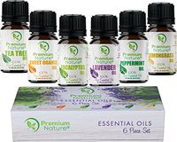 Aromatherapy Essential Oils Gift Set Set Idea Pure Natural Essential Oil for Diffusers Humidifiers & Carrier Oils Tea Tree Orange Eucalyptus Lavender Peppermint & Lemongrass