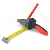 Drywall Axe All-in-one Hand Tool with Measuring Tape and Utility Knife - Measure, Mark and Cut Drywall, Shingles, Insulation, Tile, Carpet, Foam - Measure and Mark Wood for Rip Cuts