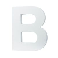 5.9"（L x4.7(H) x0.8(W) 15x12x2cm Wall Letters Marquee Alphabet B Wood Wooden Number DIY Block Words Sign Hanging Decor Letter for Home Bedroom Office Wedding Party Decor White