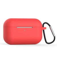 Amoos Case Compatible with Airpods Pro Case Premium Silicone Airpod Pro Case, Slim-Fit, Visible Front LED, Shock & Scratch-Resistant Ultra-Thin Case Skin for AirPods Pro Charging Case (Red)