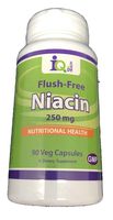 Flush-Free Niacin (Vitamin B-3) Dietary Supplement Capsules for Nutritional Health (250 mg) (2)