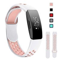 Lintelek Replacement Bands Compatible with Fitbit Inspire HR,Soft Friendly Silicone Wristband,Washable Breathable Straps for Sports Women Men,Small Large