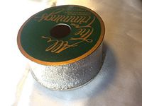 Christmas Ribbon for Florals & Crafts 4 Yards 1 1/2" Wide Gold/Light Gold