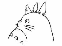 TOTORO BUST SIDE PROFILE FROM STUDIO GHIBLI ANIME VINYL STICKERS SYMBOL 5.5" DECORATIVE DIE CUT DECAL FOR CARS TABLETS LAPTOPS SKATEBOARD - BLACK