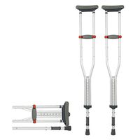 TLANG WALKER Foldable Aluminum Alloy Underarm Cane Adjustable Height Non-Slip Shock Cane Walking Aid for The Elderly 1 Pair
