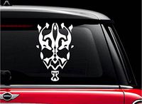 STAR WARS DARTH MAUL (White 6") Vinyl Decal Sticker for Car Automobile Window Wall Laptop Notebook Etc.... Any Smooth Surface Such As Windows Bumpers