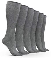 Women’s Compression Socks (6 Pack) – S/M – Gray - Graduated Muscle Support, Relief and Recovery. Great for Running, Medical, Athletic, Diabetic, Travel, Pregnancy, Nursing (8-15 mmHg)