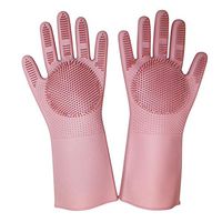 Asunflower Non-Slip Cleaning Gloves Magic Silicone Scrubber Reuseable Dishwashing Sponge