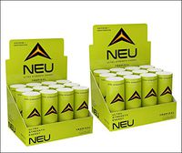 NEU Extra Strength Nootropic Energy Shots, Energy Drink: Brain Booster Focus Supplement, Coffee Alternative Nutritional Drink + Keto Energy Pre Workout with Zero Sugar, Tropical Punch 2oz (24 Shots)