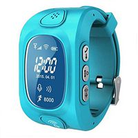 Eoncore GPS/GSM/Wifi Tracker Watch for Kids Children Smart Watch with SOS Support 2G GSM phone Android IOS Anti Lost Y3 (Blue)