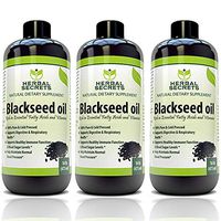 Herbal Secrets Black Seed Oil Natural Dietary Supplement - Cold Pressed Black Cumin Seed Oil from 100% Genuine Nigella Sativa - (Pack of 3) - 16 fl oz Bottles