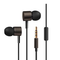 AutumnFall In Ear Headphones with Mic Wired Earbuds Earphones Functional Wired Headphones Music (Brown)