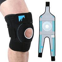 Knee Brace Support Protector Adjustable Latex Strapping Breathable Comfortable Open Patella Spring Stabilizer for Running Basketball Volleyball Meniscus Tear Arthritis Joint Pain Relief ACL