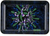 Ooze - Metal Rolling Tray - Small 7.5"x6" - Ashtray - Rolling Tobacco Tray - Tobacco Accessories (Octo)