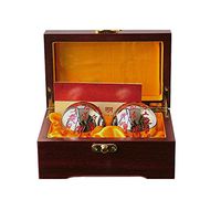 iLOVEPandas Titanium Gold Massage Balls Chinese Acupressure Carving Baoding Balls