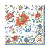 Caspari Chinese Ceramic Paper Luncheon Napkins in White, Two Packs of 20