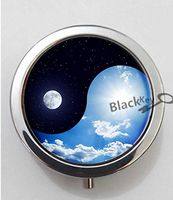 BlackKey Yin and Yang 3-Compartment Decorative Pocket Gift Box Case Organizer for Pill, Color 1 -193