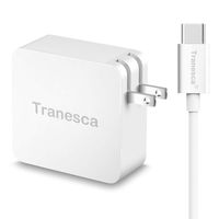 Tranesca 65W Type C Wall Charger with 6ft Type c Cable for Charging MacBook Pro/Air 2018,iPad Pro 2018, Nexus 6P, LG G6, Pixel C/3/2/XL, Nintendo Switch and More (All Type C Charging Enabled Devices)