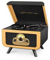 Victrola Tabletop Nostalgic Bluetooth Wooden Turntable Entertainment Center