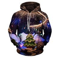 gsb-FFuxk X'Mas Sweatshirt Couple Costume Warm Your Heart Print Hoodie Long Sleeve Boys Girls Casual Daily Party Pullover (XXXXL, Navy)