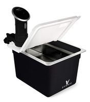 EVERIE Sous Vide Bundle Kit with Sous Vide Container 12 Quart, Collapsible Hinge Lid, Sous Vide Container Sleeve for Anova (Cooker Not Included)(Not for Nano or AN500-US00)