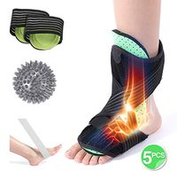 Slimerence Plantar Fasciitis Night Splint Kit 4pcs - Adjustable Foot Dorsal Night Splint, Cushioned Arch Supports, Spiky Massage Ball, Stretching Strap - Foot Orthotic & Pain Relief Unisex