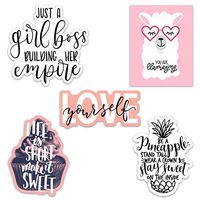 Cute Girl Inspirational/Motivational Quote Aesthetic Vinyl Stickers for Laptops and Water Bottles (Inspirational Quotes)