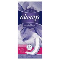 Always Xtra Protection Daily Liners, Clean Scent, Extra Long, 30 Count